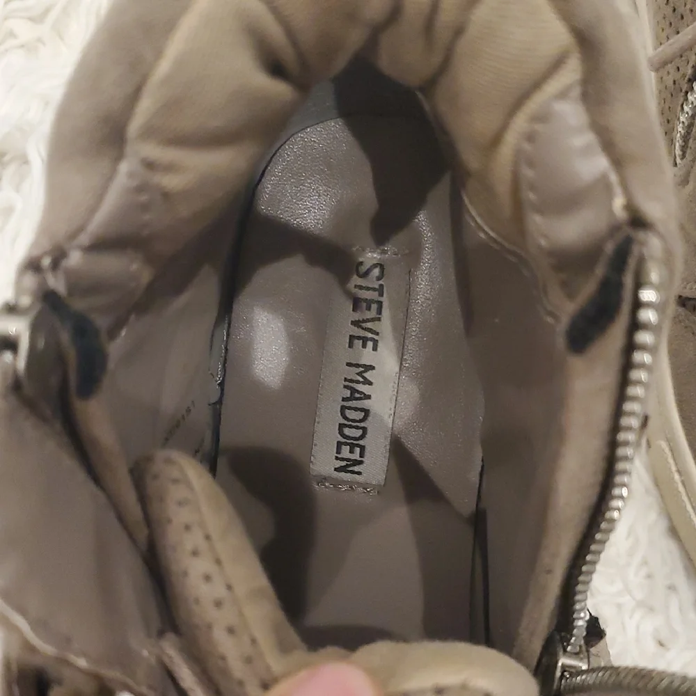 Steve Madden| Womens Londyn Stylish Brown Wedge Sneakers - Picture 2 of 10